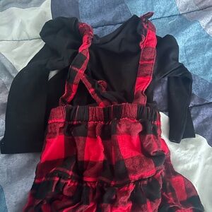 Plaid Red and Black Kids Bottoms